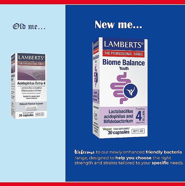 Lamberts Biome Balance Youth ( Acidophilus Extra 4 ) ( 30 Caps) # 8711
