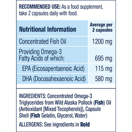 Wiley's Finest Peak Omega-3 DHA Fish Oil Softgels Save 30% When You Buy 3