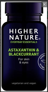 Higher Nature Astaxanthin & Blackcurrant 90 Capsules # AST090