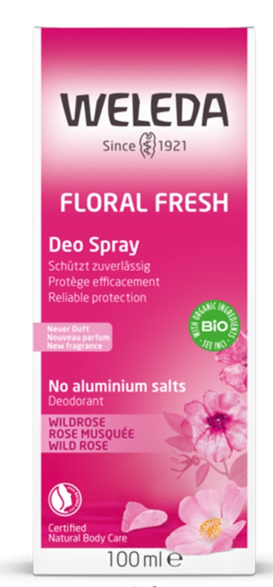 Weleda Floral Fresh Deo Spray Deodorant Wild Rose 100ml