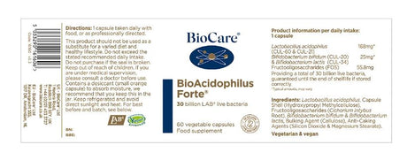 BioCare BioAcidophilus Forte 60 Capsules # 16160