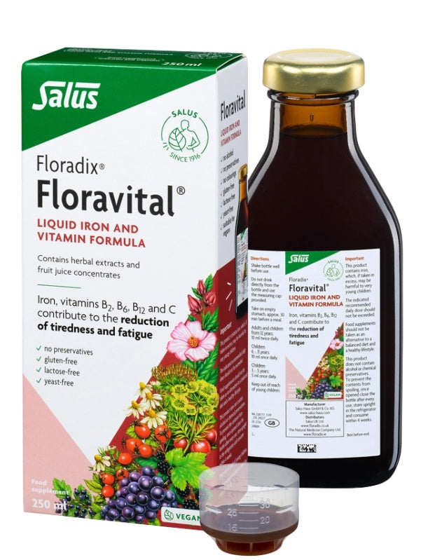 Salus Floradix Floravital Liquid Iron and Vitamin Formula 500ml **VEGAN**