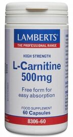 Lamberts L-Carnitine 500mg  (60 Capsules) # 8306