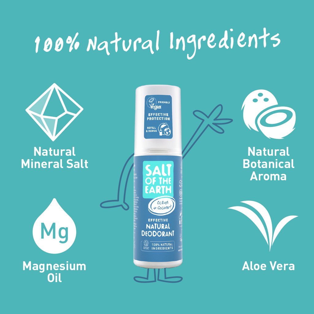 Salt Of The Earth Ocean & Coconut Natural Deodorant Spray # 100ml