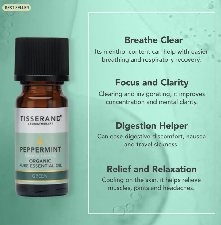 Tisserand Peppermint Organic Essential Oil 9ml