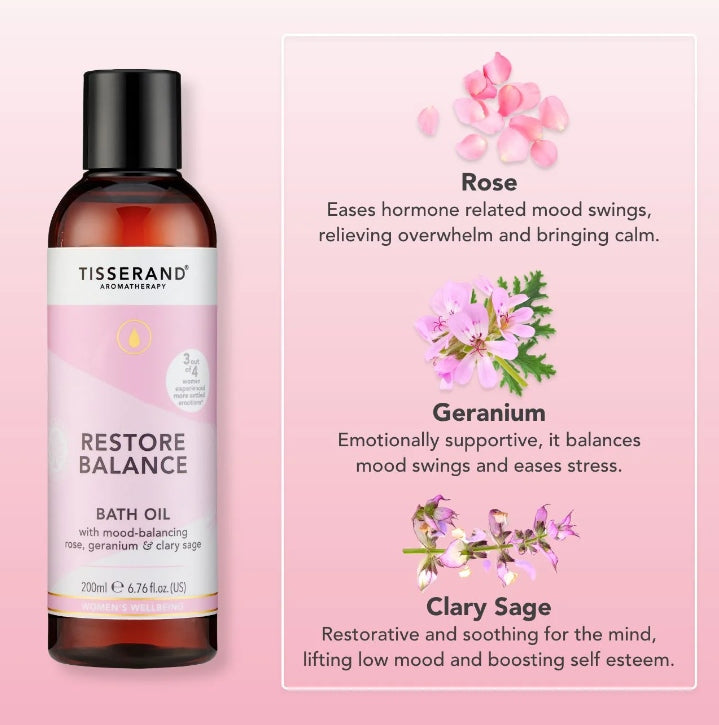 Tisserand Restore Balance Bath Oil 200ml