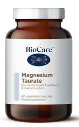 BioCare Magnesium Taurate 915mg (90mg elemental magnesium) 60 Capsules # 18360