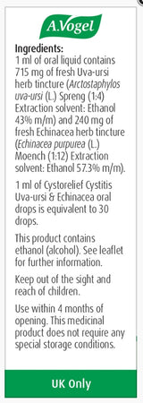 A Vogel Cystorelief Cystitis Uva-ursi and Echinacea oral drops 50ml