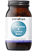 Viridian L-Theanine & Lemon Balm Veg Caps 90 size #022