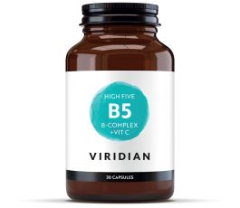 Viridian High Five B5 B-Complex + Vit C Veg Caps 30 size #250