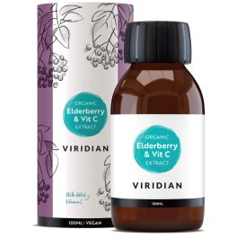 Viridian Elderberry & Vit C Extract (Organic)*  100ml size #908
