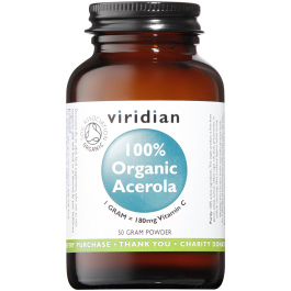 Viridian Acerola Vitamin C Powder (Organic) 50g size #265