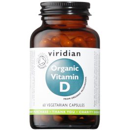 Viridian Vitamin D2 400iu Veg Caps 60 size #267