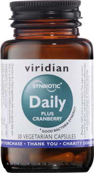 Viridian Synerbio Daily & Cranberry Veg Caps 30 size #450