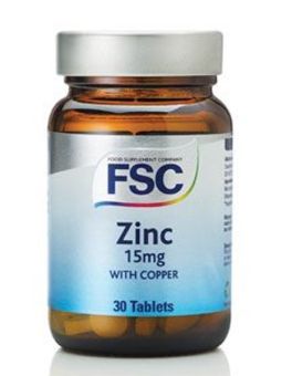 Zinc 15mg with Copper 30 Tablets