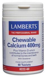Lamberts Chewable Calcium 400mg (60 Tablets) # 8222