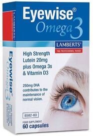 Lamberts Eyewise® Omega 3 New High Strength Lutein 20mg Plus Omega 3s & Vitamin D3 60 Caps #8582