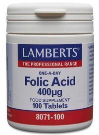 Lamberts Folic Acid 400mg (100 tablets) #8071