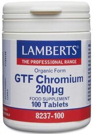 Lamberts GTF Chromium (as Picolinate) 200mg ( 100 tablets ) # 8237