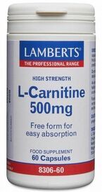 Lamberts L-Carnitine 500mg  (60 Capsules) # 8306