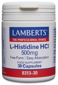 Lamberts L-Histidine HCI 500mg (30 Capsules) # 8313