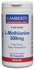 Lamberts L-Methionine 500mg60 Caps #8318