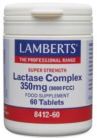 Lamberts Lactase Complex 350mg Super Strength(Equivalent 9000 Fcc) 60 Tabs #8412
