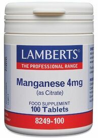 Lamberts Manganese 4mg (100 Tablets) # 8249