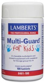 Lamberts MultiGuard® For Kids Aspartame Free For Children From 4 - 14 Years Of Age 100 Tabs #8461