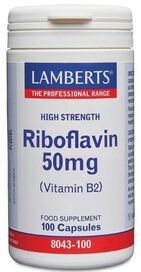 Lamberts Riboflavin 50 mg (Vit B2) 100 Capsules # 8043