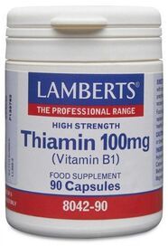 Lamberts Thiamin 100mg (Vit B-1) 90 Capsules # 8042