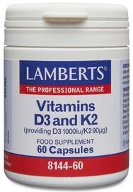Lamberts Vitamins D3 1000iu And K2 90µg60 Caps #8144