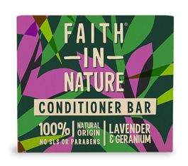 FAITH IN NATURE LAVENDER & GERANIUM CONDITIONER BAR # 85g