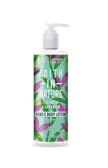 FAITH IN NATURE LAVENDER & GERANIUM HAND AND BODY LOTION # 400ML