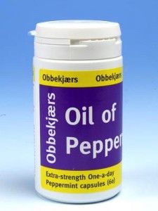 Obbekjaers Extra Strength One-A-Day Oil of Peppermint -60 Caps