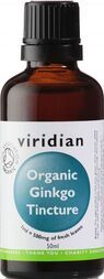 Viridian Ginkgo Biloba Tincture (Organic) 50ml size #607