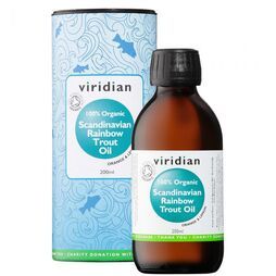 Viridian Rainbow Trout Omega Oil (Organic) * NV 200ml size #580 (EXPIRY DATE 04-2024)