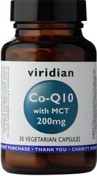Viridian Co-Q10 200mg & MCT Veg Caps 30 size #368