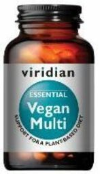 Viridian Essential Vegan Multivitamin Veg Caps 7 size #124