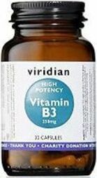Viridian Vitamin B3 250mg (High Potency) Veg Caps 30 size #211