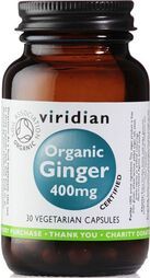 Viridian Ginger 400mg Veg Caps 90 size #952