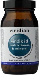 Viridian Viridikid Multivitamin Veg Caps 90 size #125