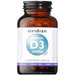 Viridian Vitamin D3 2000iu Veg Caps 60 size #274