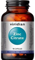 Viridian Zinc Citrate Veg Caps 90 size #344
