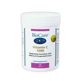 BioCare Vitamin C 1000mg (Magnesium Ascorbate Bilberry & Vitaflavan) # 30790